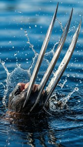 Claws Emerging from Water