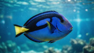 Clean Blue Tang on Blue