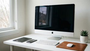 Clean iMac Workspace