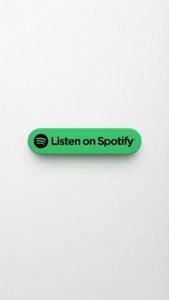 Clean White Minimal Spotify Button