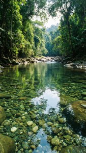 Clear River Reflections