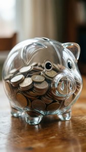 Clear Savings Piggy