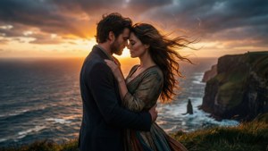 Cliff Embrace Sunset