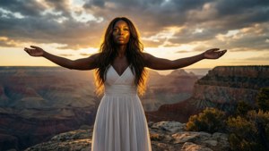 Cliffside Embrace Sunset
