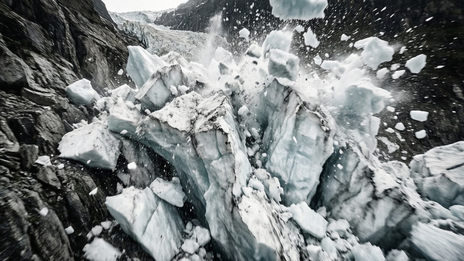 Cliffside Ice Chaos by Wallpapers.art Studio