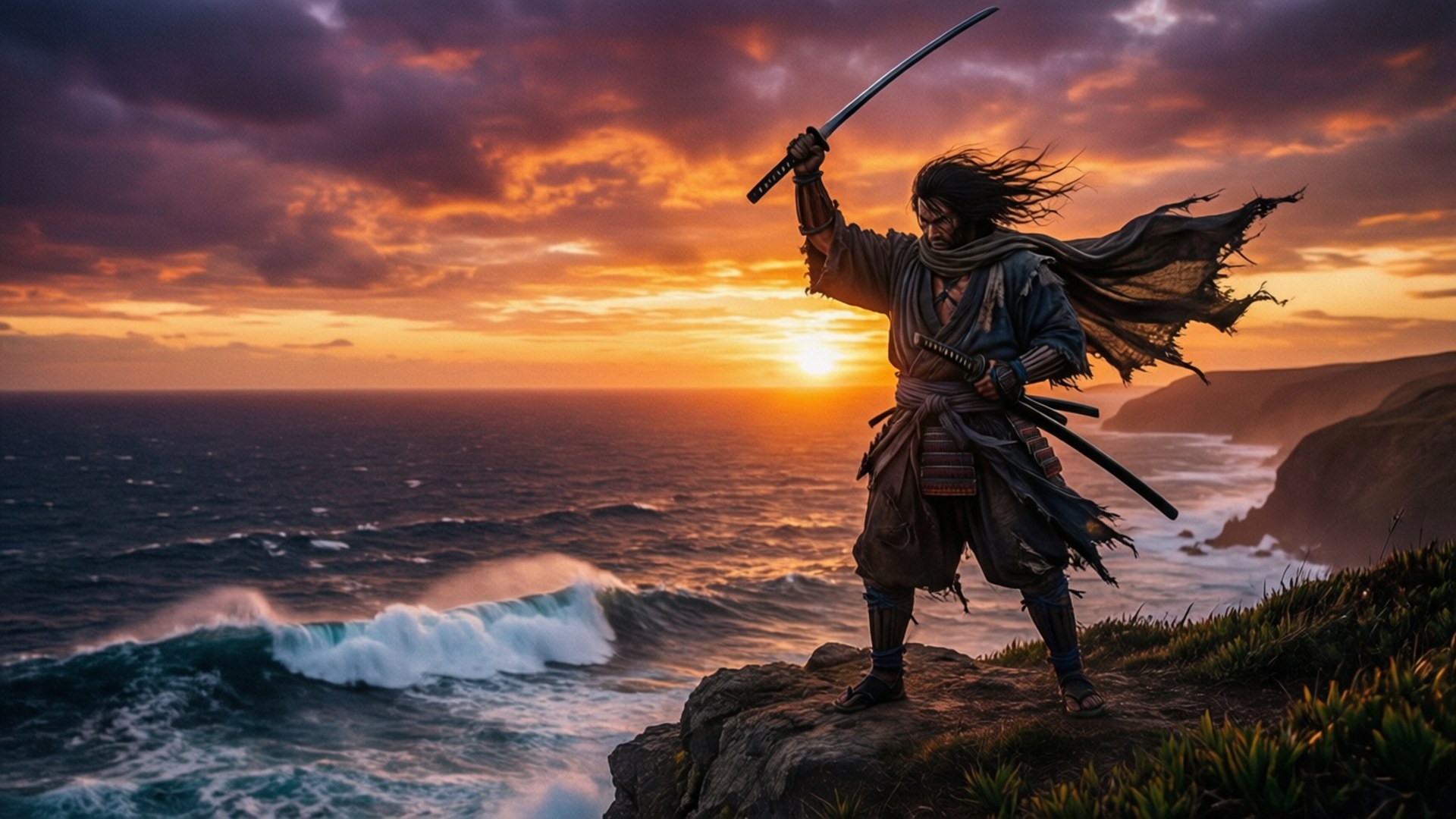 Cliffside Salute by Wallpapers.art Studio
