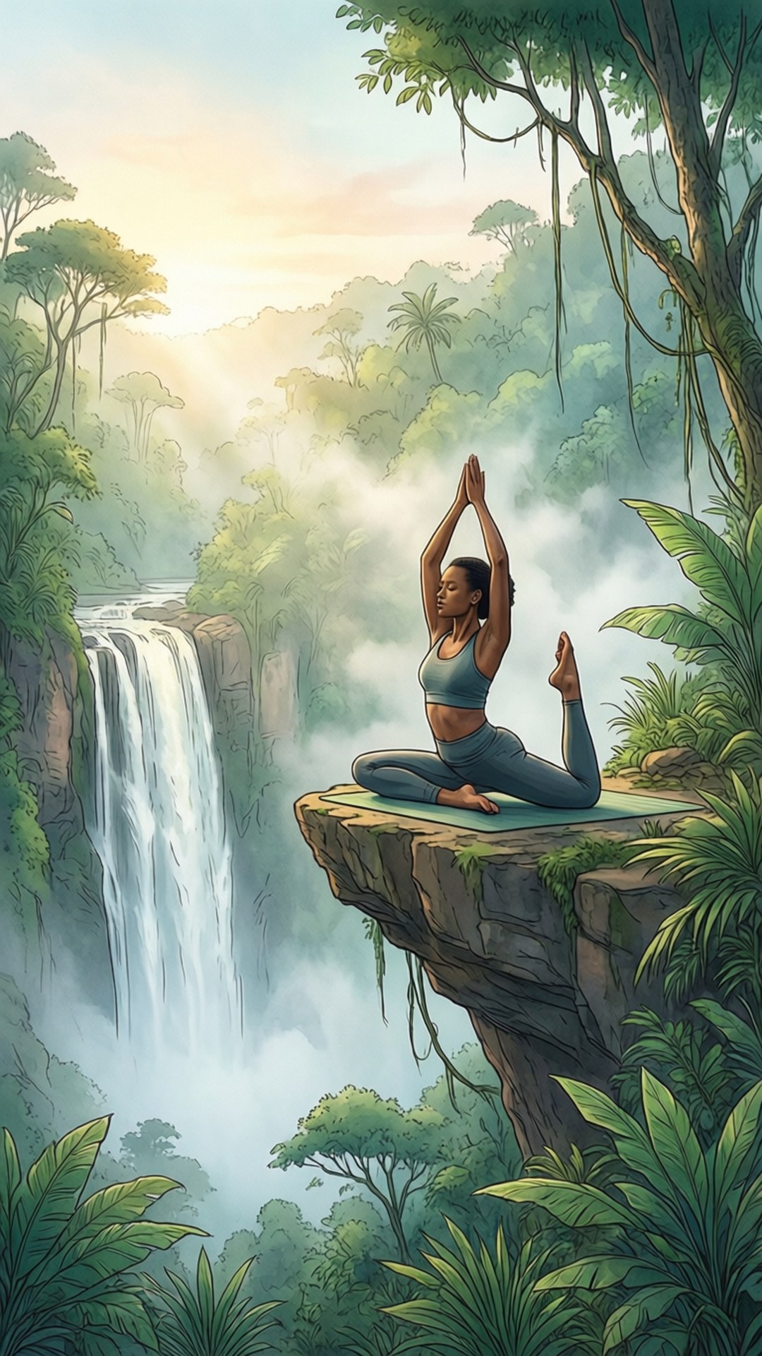 Cliffside Serenity by Wallpapers.art Studio