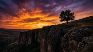 Cliffside Sunset Drama