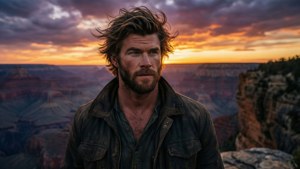 Cliffside Sunset Portrait