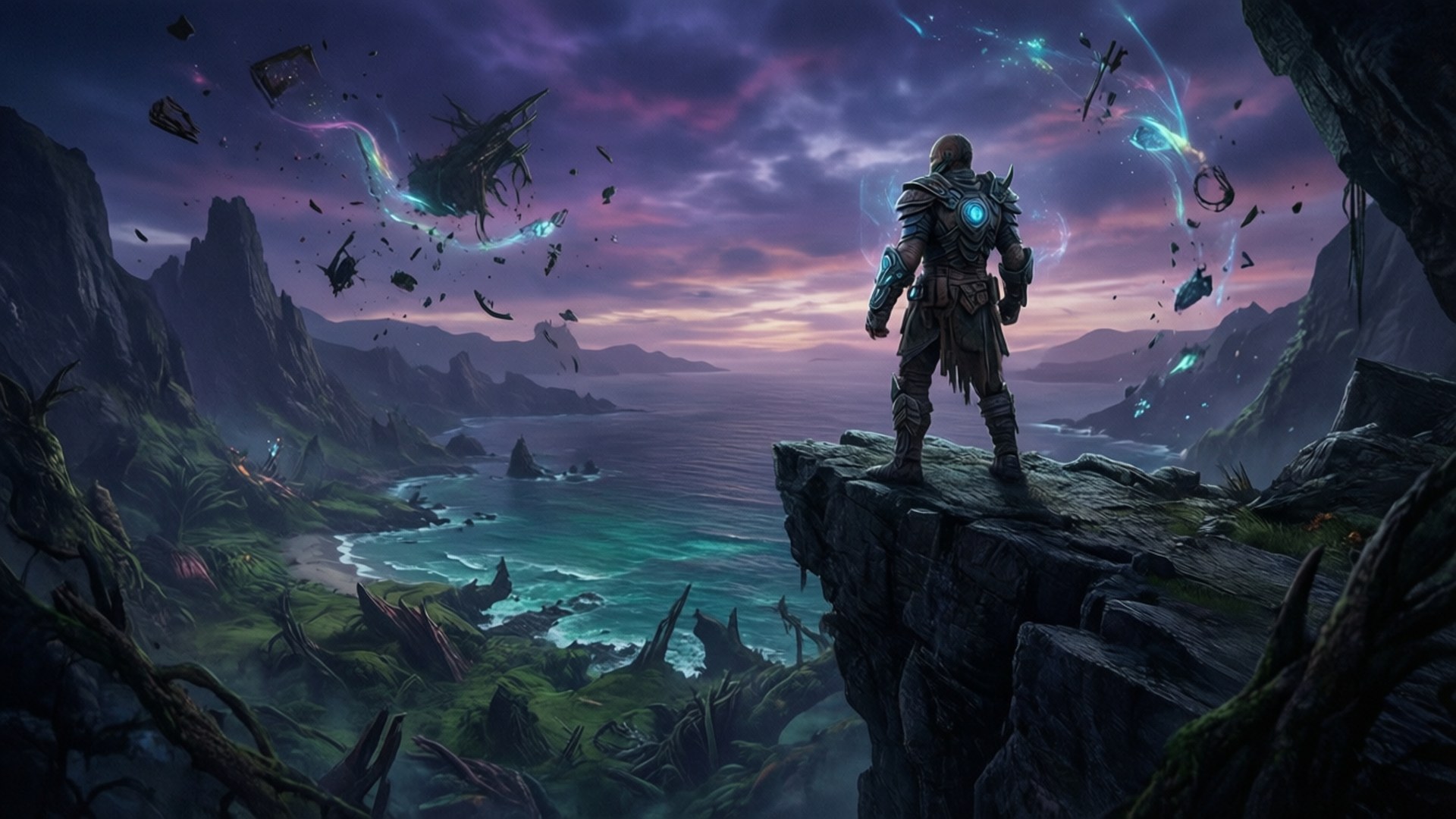 Cliffside Vigil by Wallpapers.art Studio