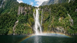 Cliffside Waterfall Lake