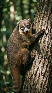 Climbing Coati