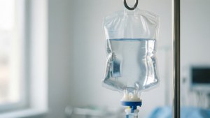 Clinical IV Bag on Pole