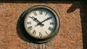 Clock on Brick Wall