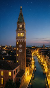 Clock Tower at Twilight