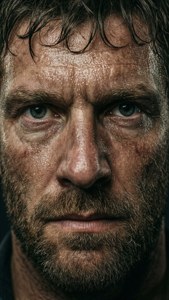 Close-Up Intense Gaze