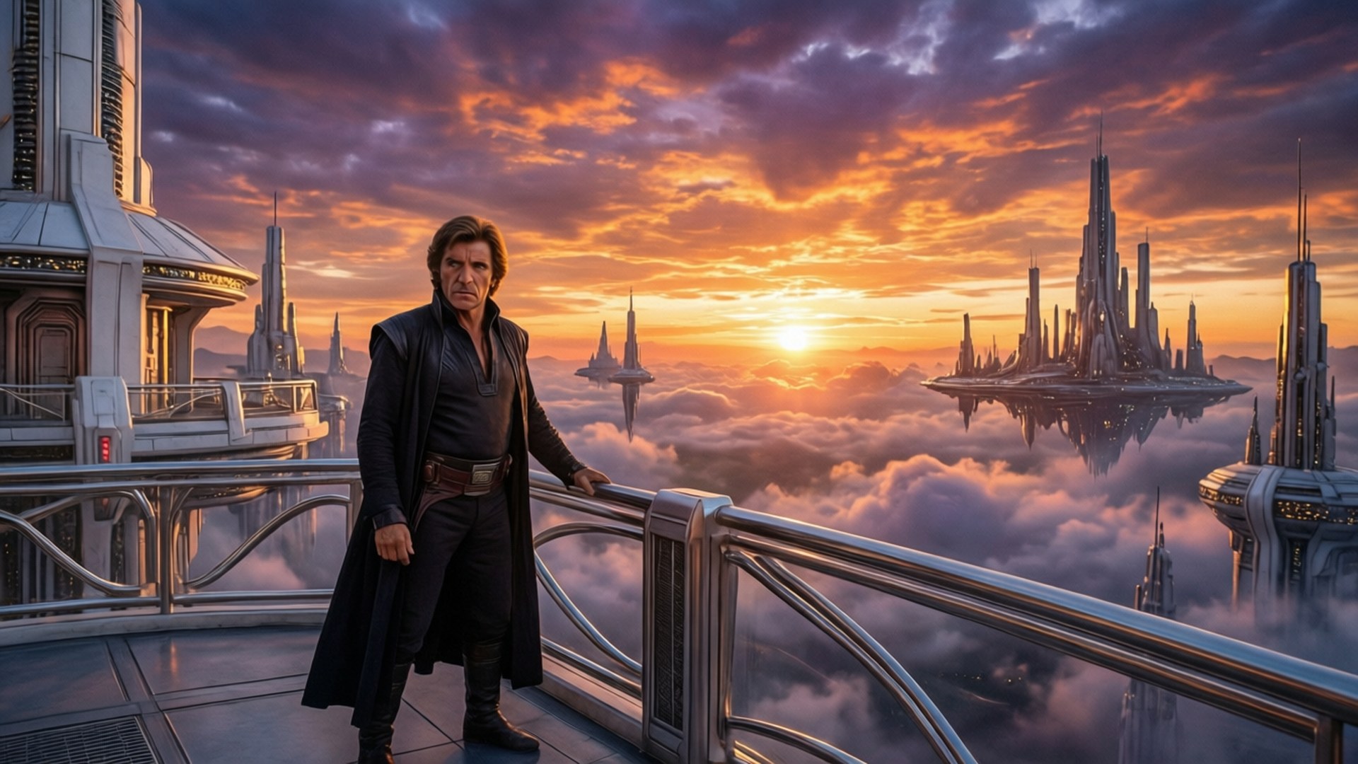 Cloud City Sunset by Wallpapers.art Studio