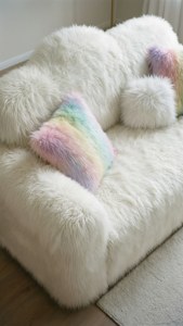 Cloud Fur Rainbow Sofa