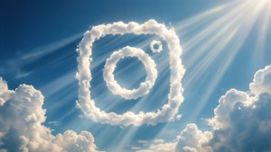Cloud Logo in Sky