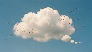 Cloud with Birds Thought Bubble