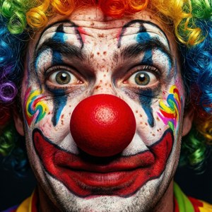 Clown Face Close-Up