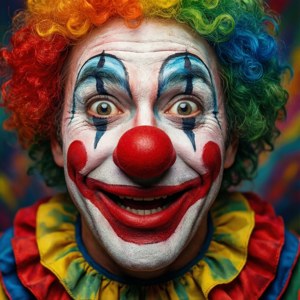 Clown Face Close-Up