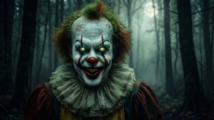 Clown in Dark Forest