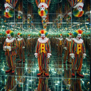 Clown in Mirror Maze