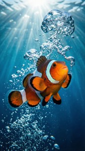 Clownfish and Bubbles