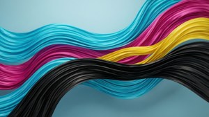 CMYK Ribbon Flow