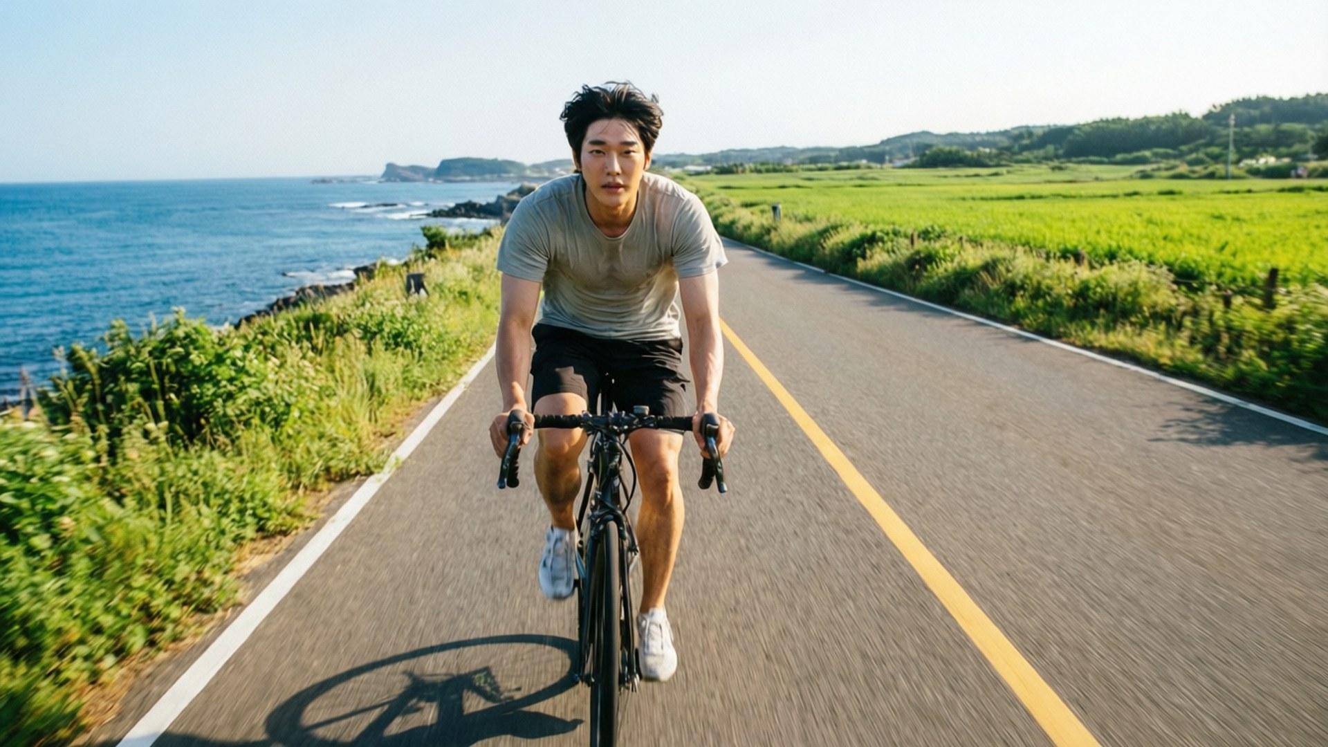 Coastal Bike Ride by Wallpapers.art Studio