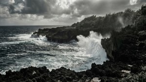 Coastal Drama in Monochrome