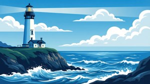 Coastal Lighthouse Vector