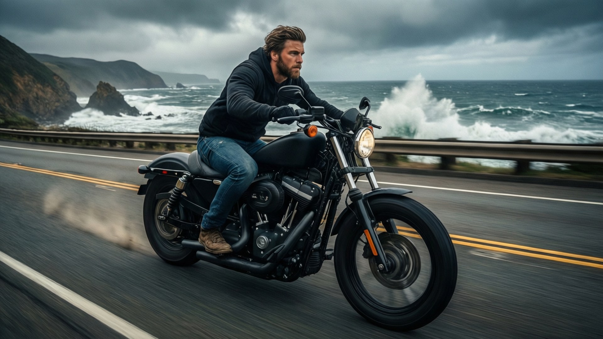 Coastal Ride Adventure by Wallpapers.art Studio