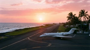 Coastal Runway Sunset