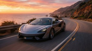 Coastal Speed at Sunset