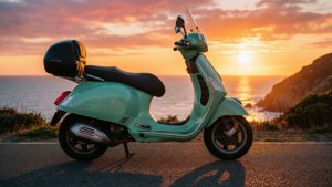 Coastal Sunset Vespa