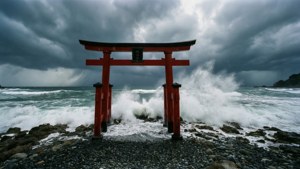 Coastal Torii Storm
