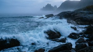 Coastal Waves at Blue Hour