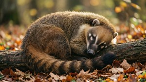 Coati Sleeping Peacefully