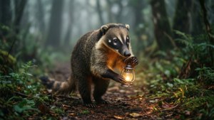 Coati with Lantern