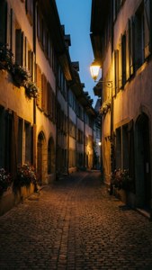 Cobblestone Alley Twilight