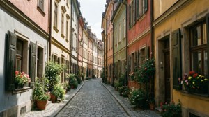 Cobblestone Old Town Street