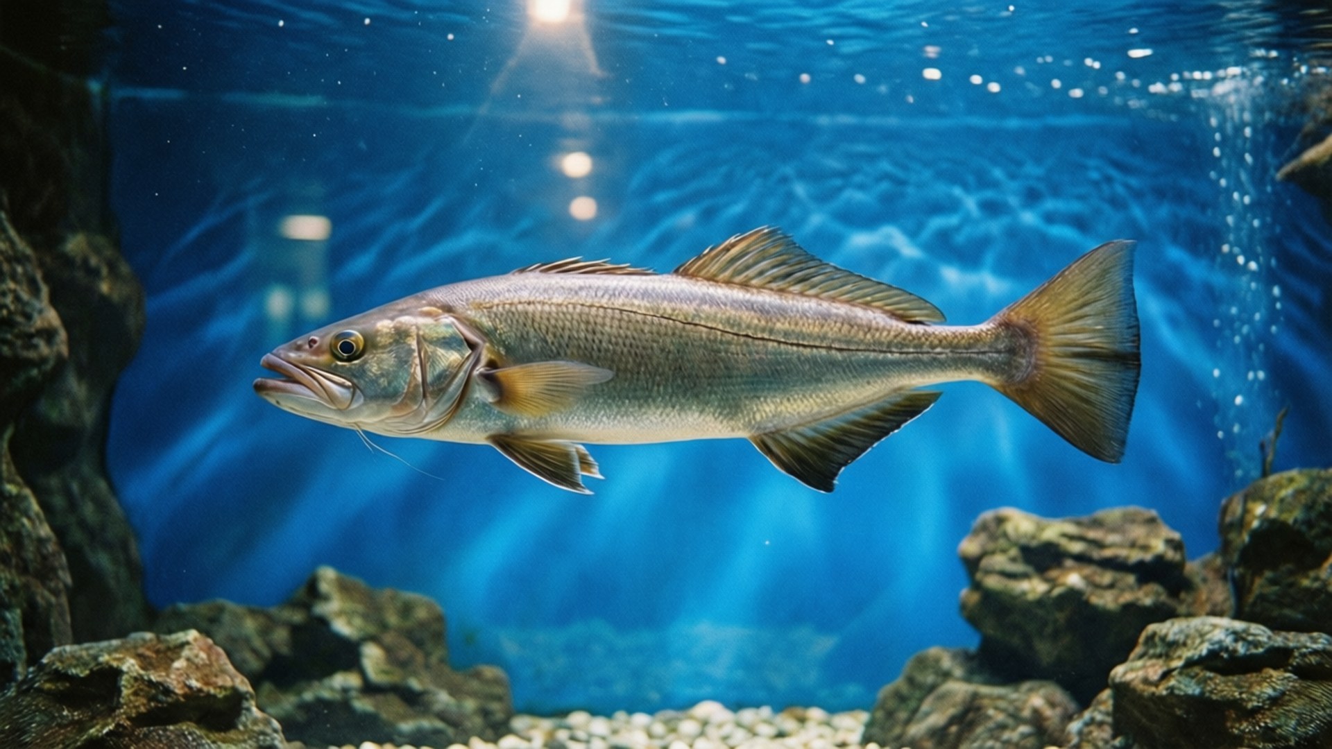 Cobia in Aquarium by Wallpapers.art Studio