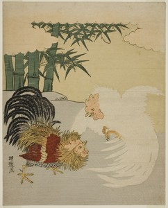 Cocks Fighting near Bamboo Grove