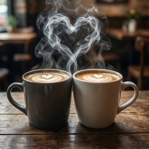 Coffee Clink Hearts