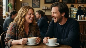 Coffee Date Laughter