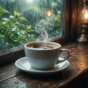 Coffee Rainy Window Sill