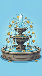 Coin Fountain Clipart