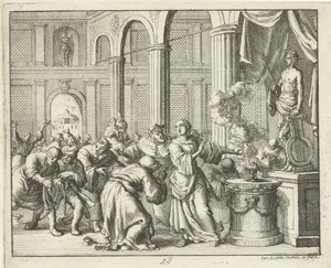 Cointha weigert aan de Romeinse god Apollo te offeren